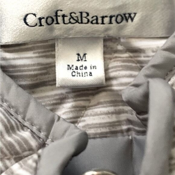 Croft & Barrow Gray Quilted Vest Size Medium - Picture 6 of 7